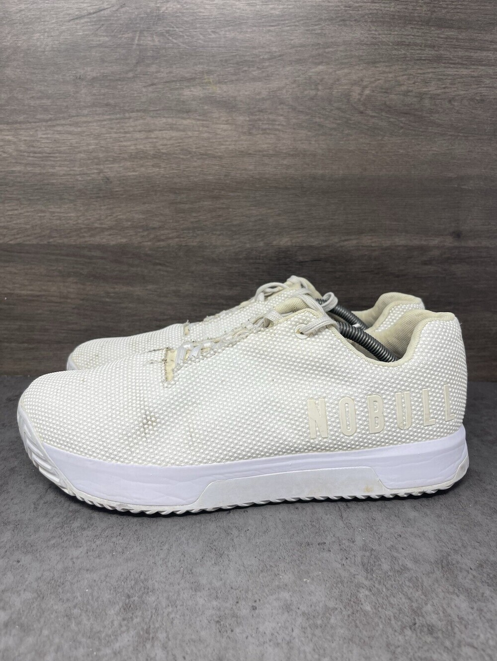 NOBULL Outwork Trainer Mens Size 12 White SuperFabric CrossFit Gym Shoes